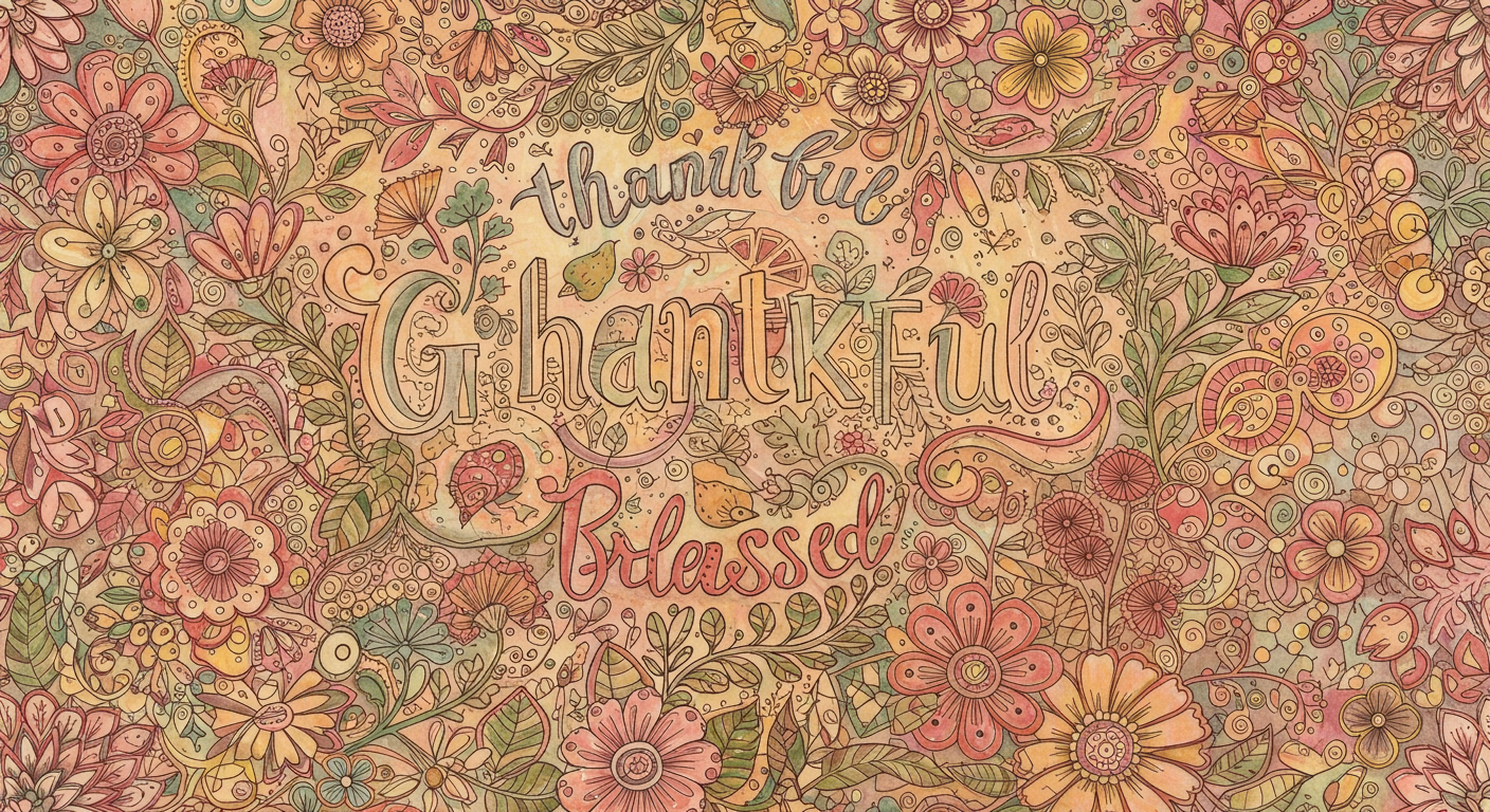 Gratitude Journal Coloring Pages