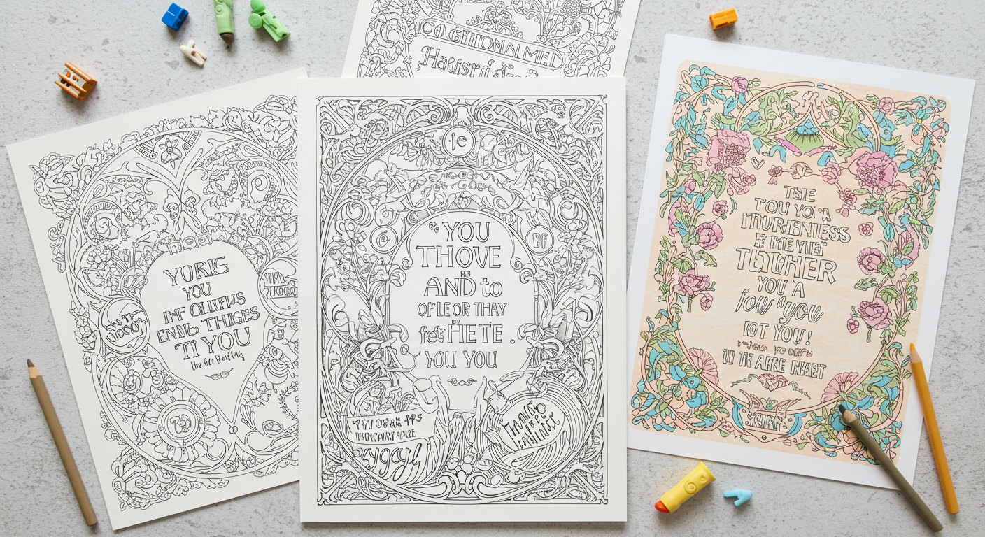 Inspirational Quote Coloring Sheets