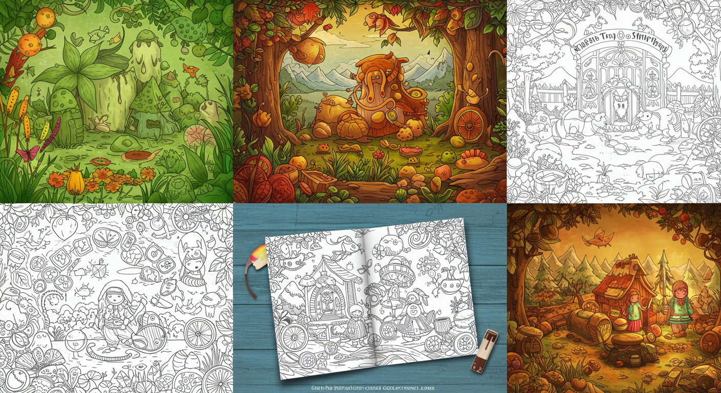 Seasonal Themes Coloring (Spring, Summer, Fall, Winter)