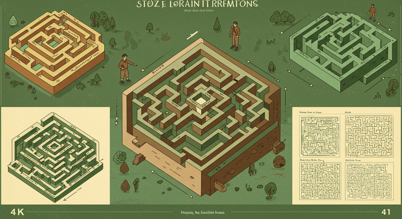 Geometric Mazes for Brain Training
